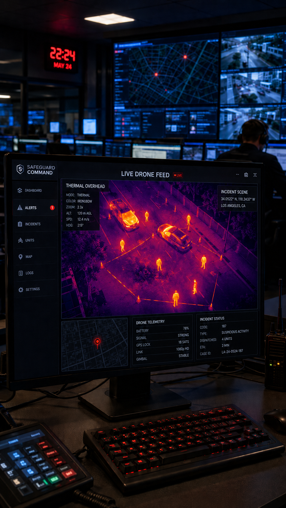 Live drone feed used for incident coordination